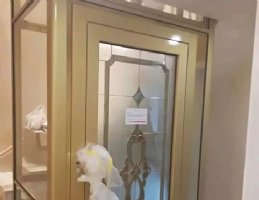 香槟金装潢液压观光电梯