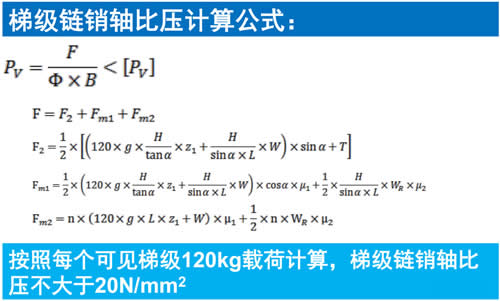 扶梯梯级链销轴比压计算公式