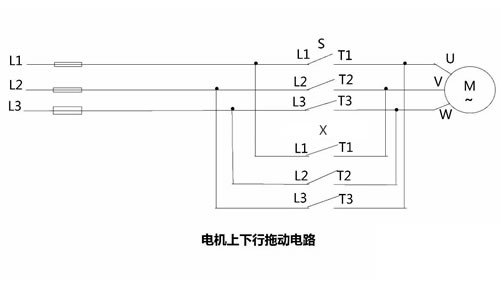 电梯电机拖动上下行电路